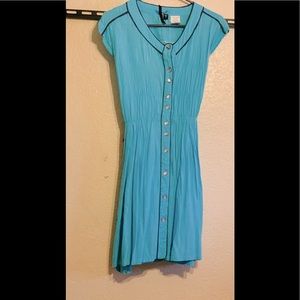 VANS, vintage style blue dress with buttons / 2 pockets.